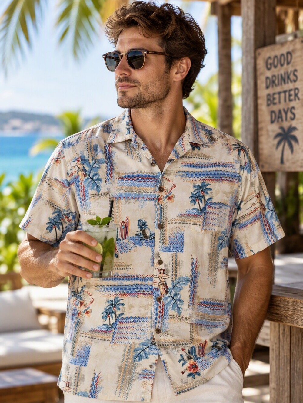 Batik Bay Tropical Shirt | Easy Care | Resort / Vacation XL